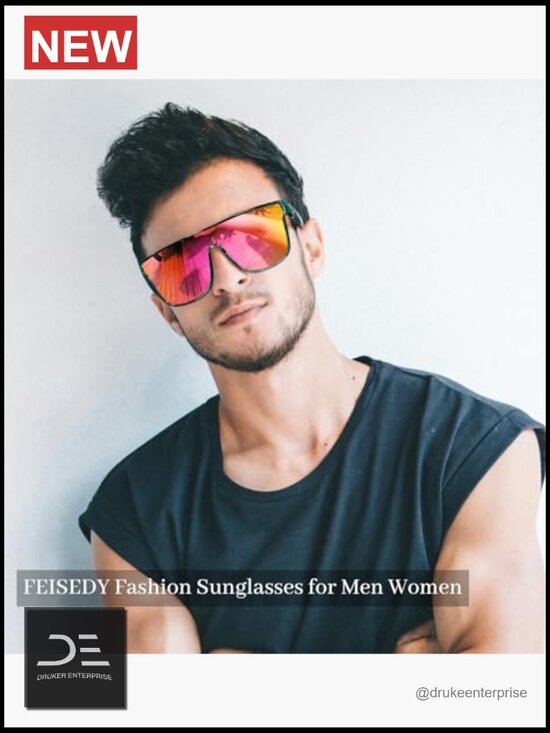 Oversized Square Mirrored Sunglasses UV400 Protection Unisex main image 7